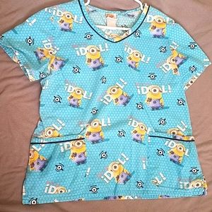 Minion scrub top